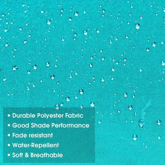 10' 3 Tier Patio Umbrella Aluminum Sunshade Shelter Double Vented-Turquoise