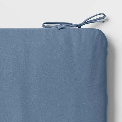 17"x37" Outdoor Bench Cushion Quilted Blue - Room Essentials