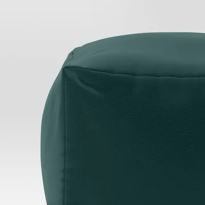18"x15" Outdoor Patio Pouf Fern Shower Green - Room Essentials