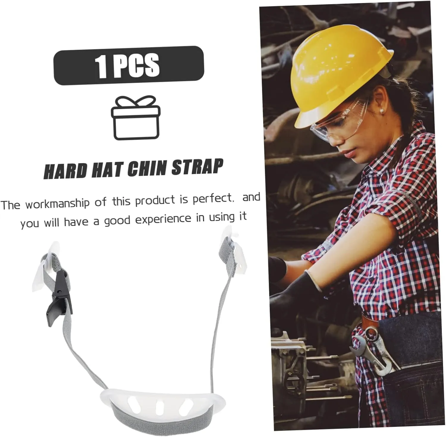 4pcs Adjustable Hard Hat Chin Strap for Safety Chin Strap for Helmet Sturdy and Flexible Design Fit for Construction Workers and Easy to Use