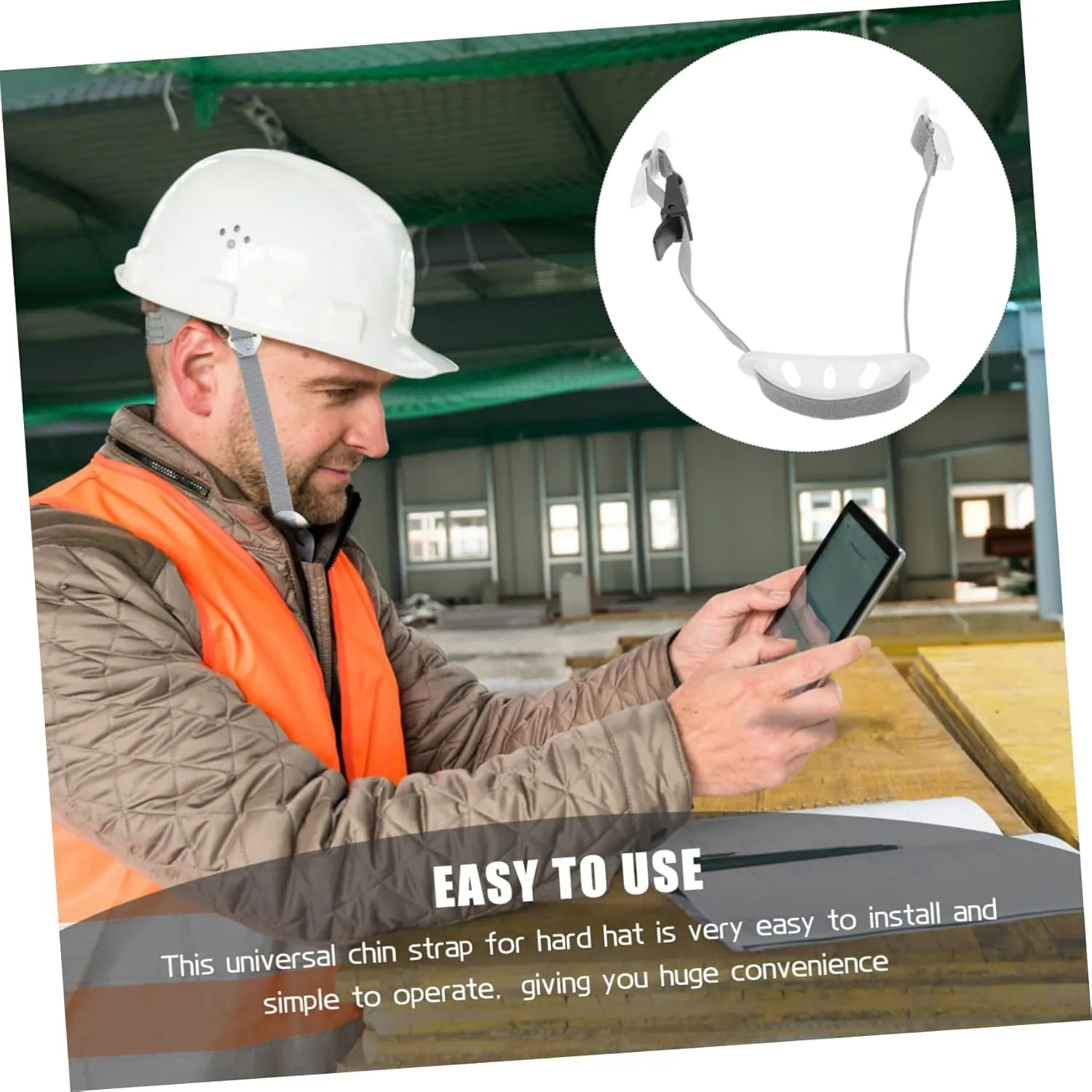 4pcs Adjustable Hard Hat Chin Strap for Safety Chin Strap for Helmet Sturdy and Flexible Design Fit for Construction Workers and Easy to Use