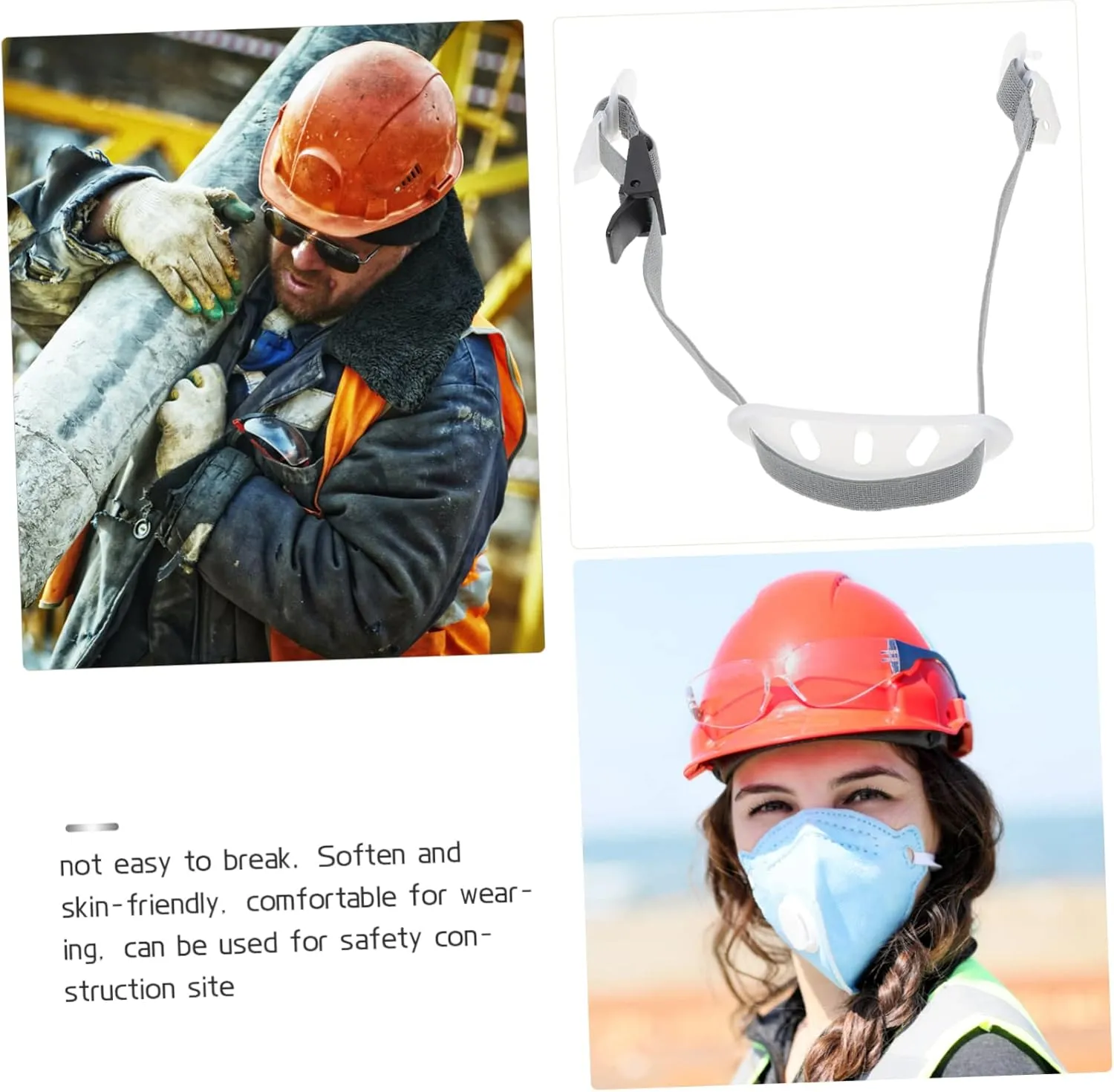 4pcs Adjustable Hard Hat Chin Strap for Safety Chin Strap for Helmet Sturdy and Flexible Design Fit for Construction Workers and Easy to Use