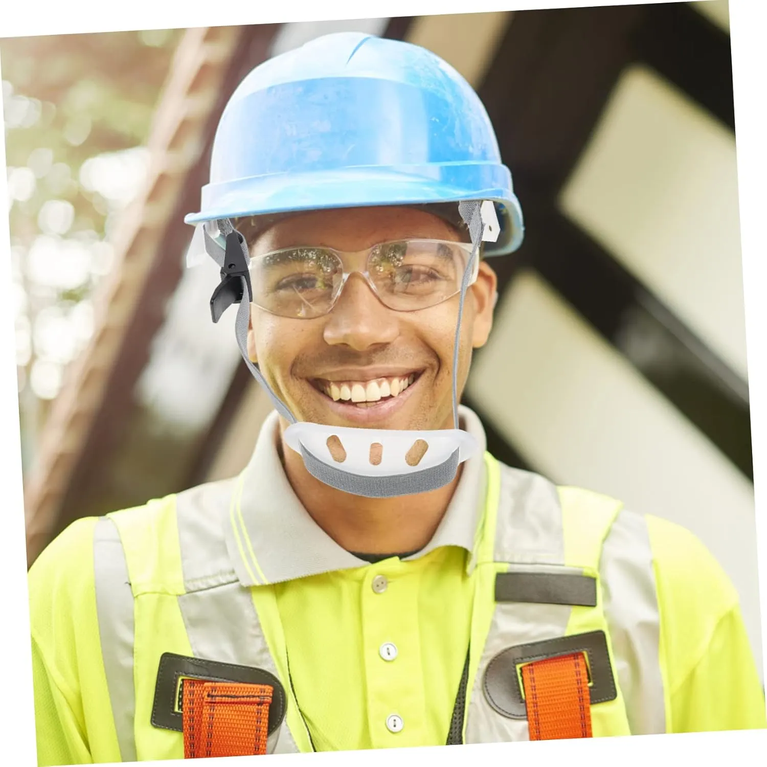 4pcs Adjustable Hard Hat Chin Strap for Safety Chin Strap for Helmet Sturdy and Flexible Design Fit for Construction Workers and Easy to Use