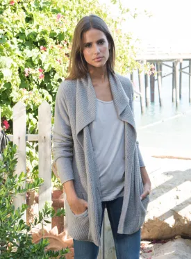 BAREFOOT DREAMS - CozyChic Lite Coastal Cardi in Pewter