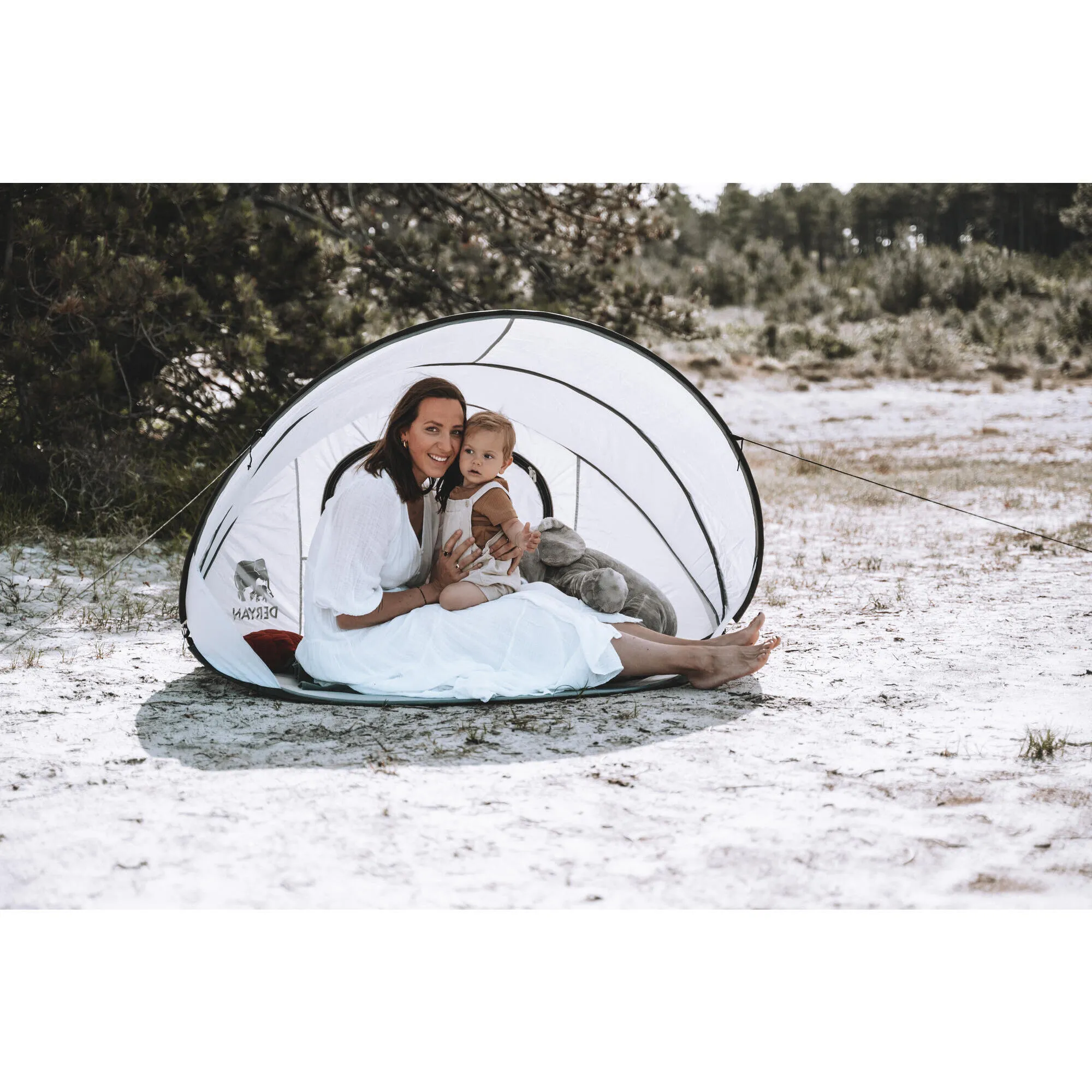 Beach tent Deryan Pop Up XXL, silver