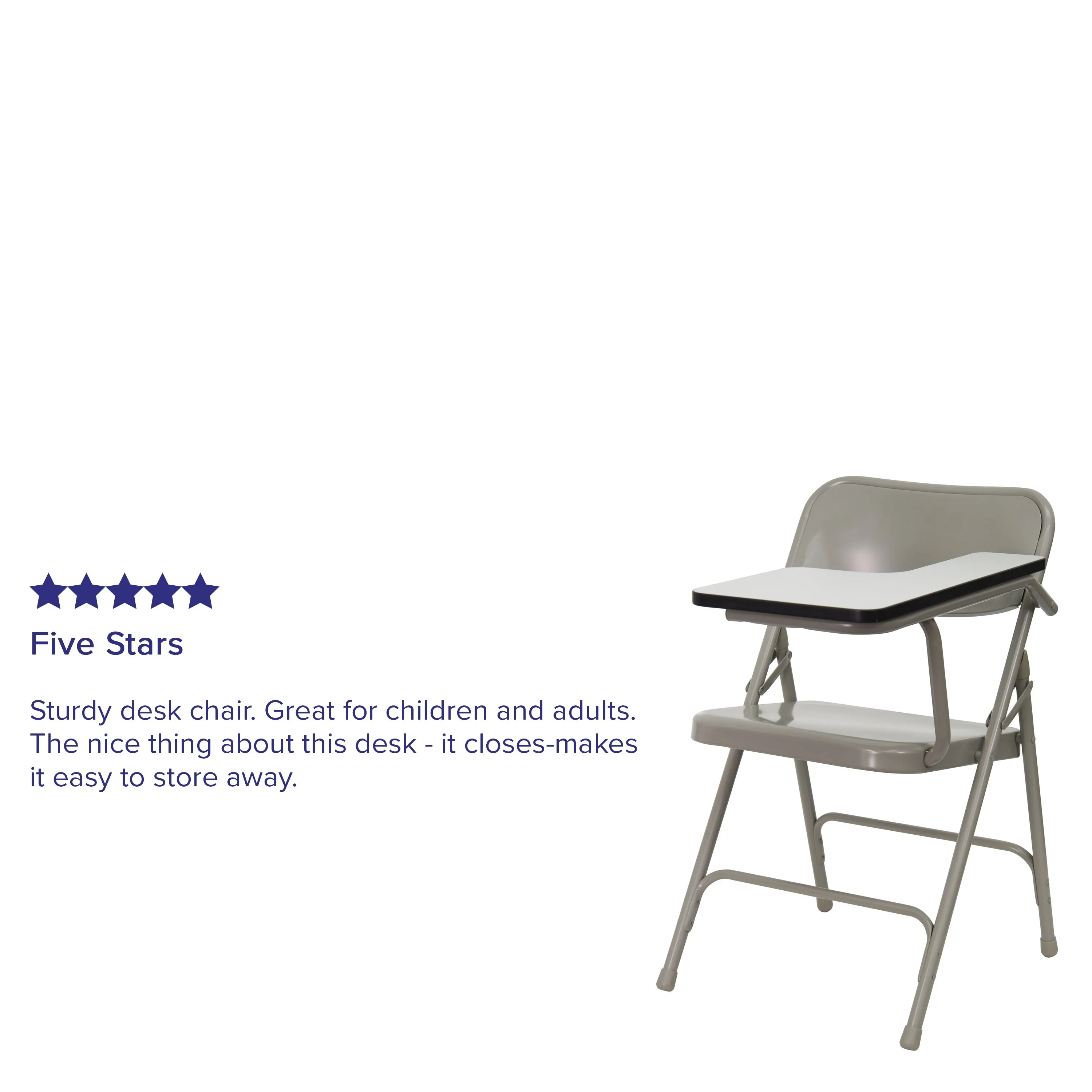 Beige Metal Tablet Arm Chair HF-309AST-LFT-GG