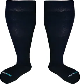 Big and Tall Compression Socks 20-30 mmHg, Comfortable Knee High Socks for Men and Women (as1, alpha, 5x_l, regular, regular, Black)