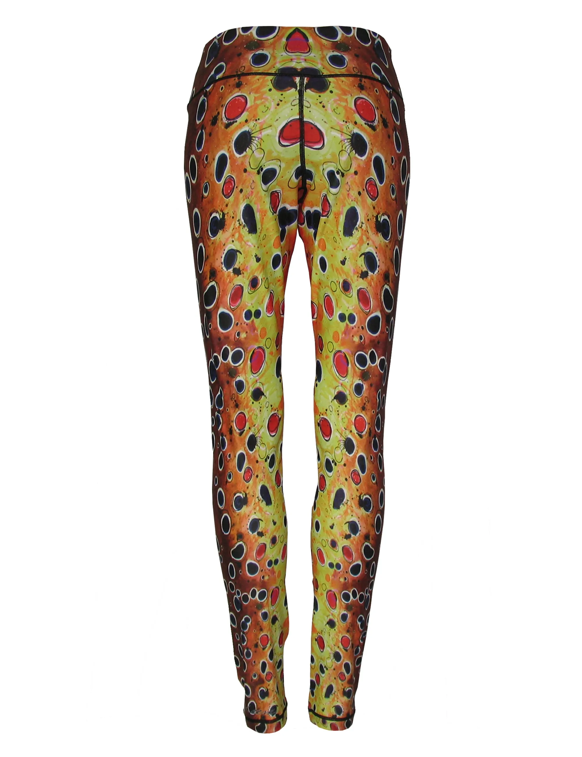 Brown Trout2 Fish Print Patterned All Sport Leggings