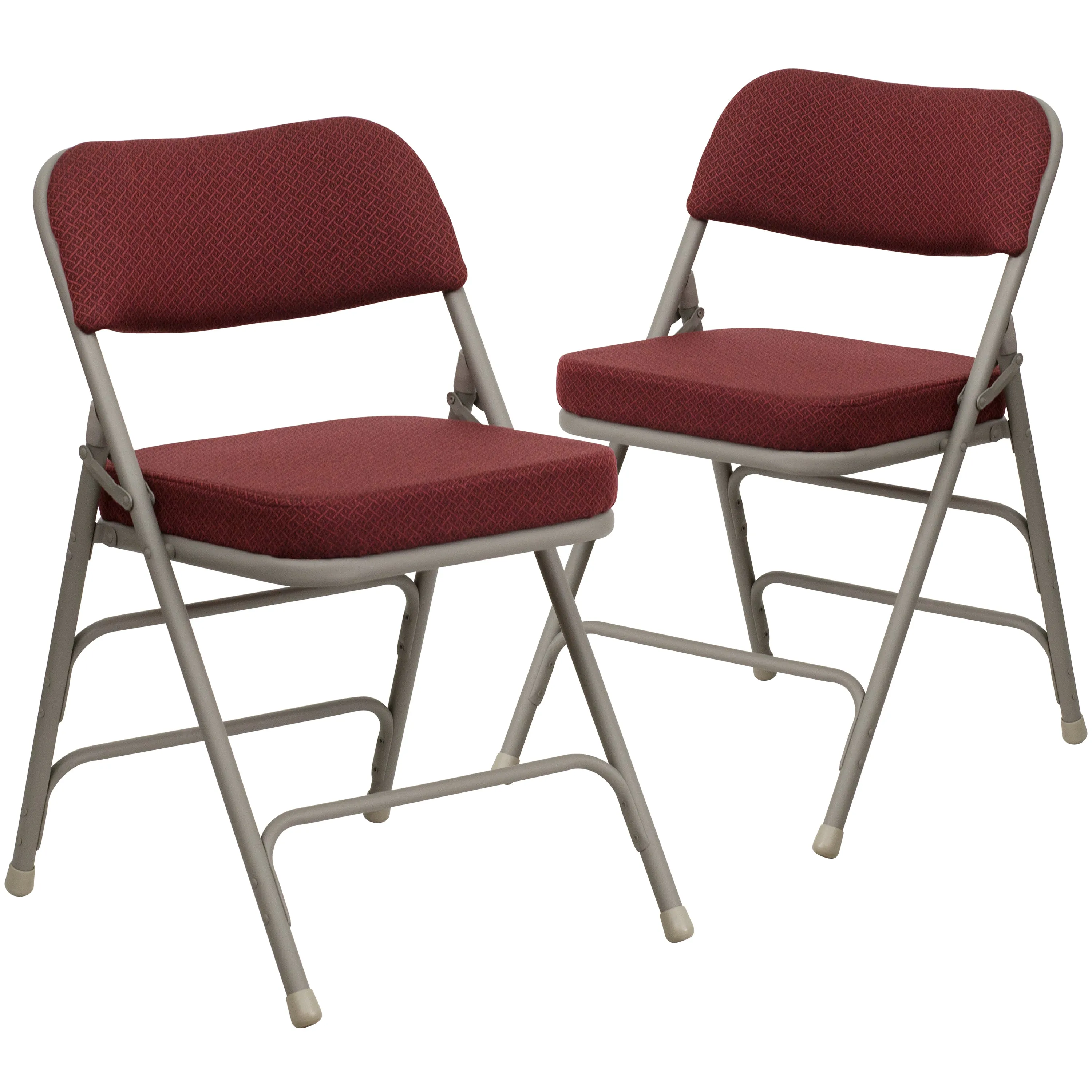 Burgundy Fabric Folding Chair 2-HA-MC320AF-BG-GG