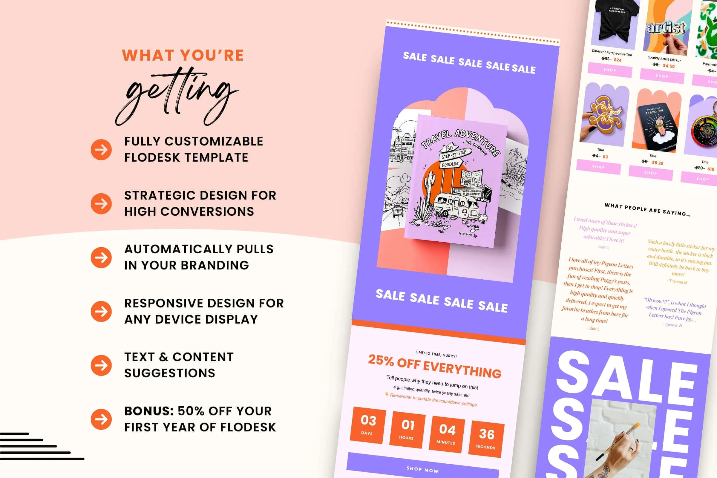 Colorful Flodesk Email Template Sale Announcement - Candyjay