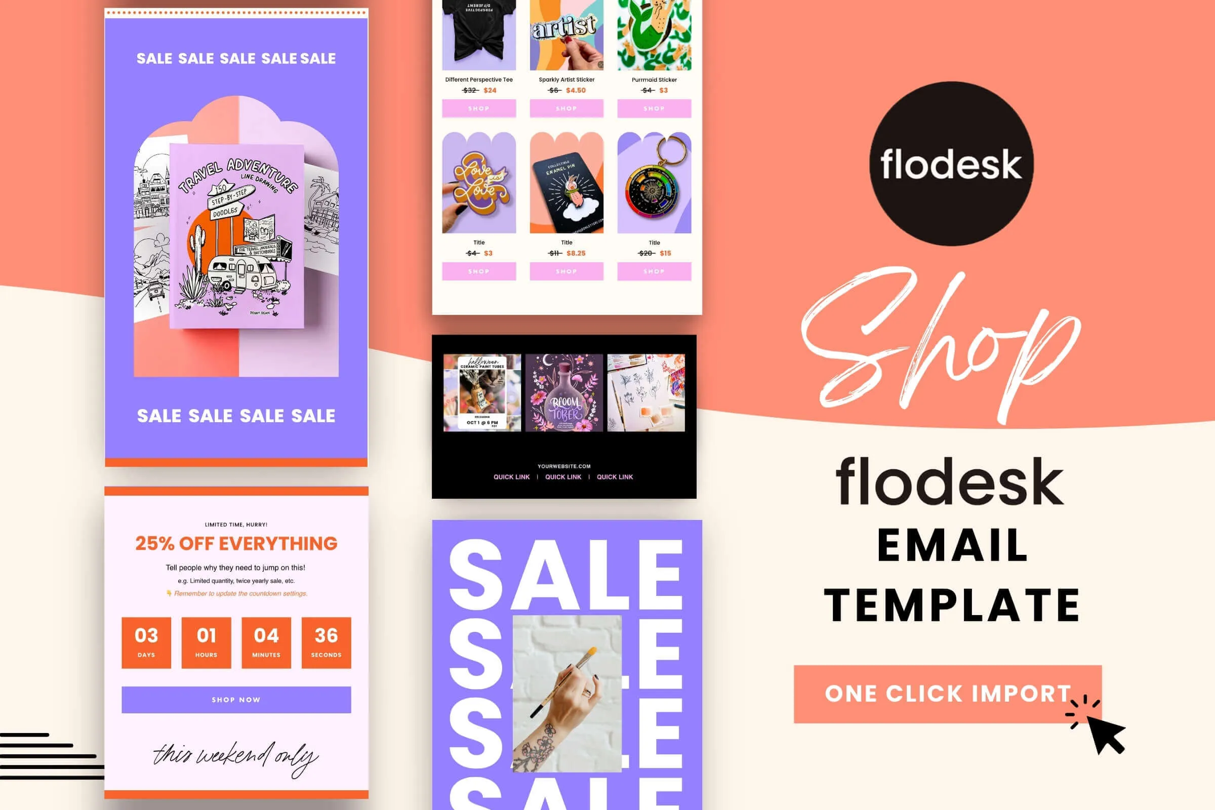 Colorful Flodesk Email Template Sale Announcement - Candyjay