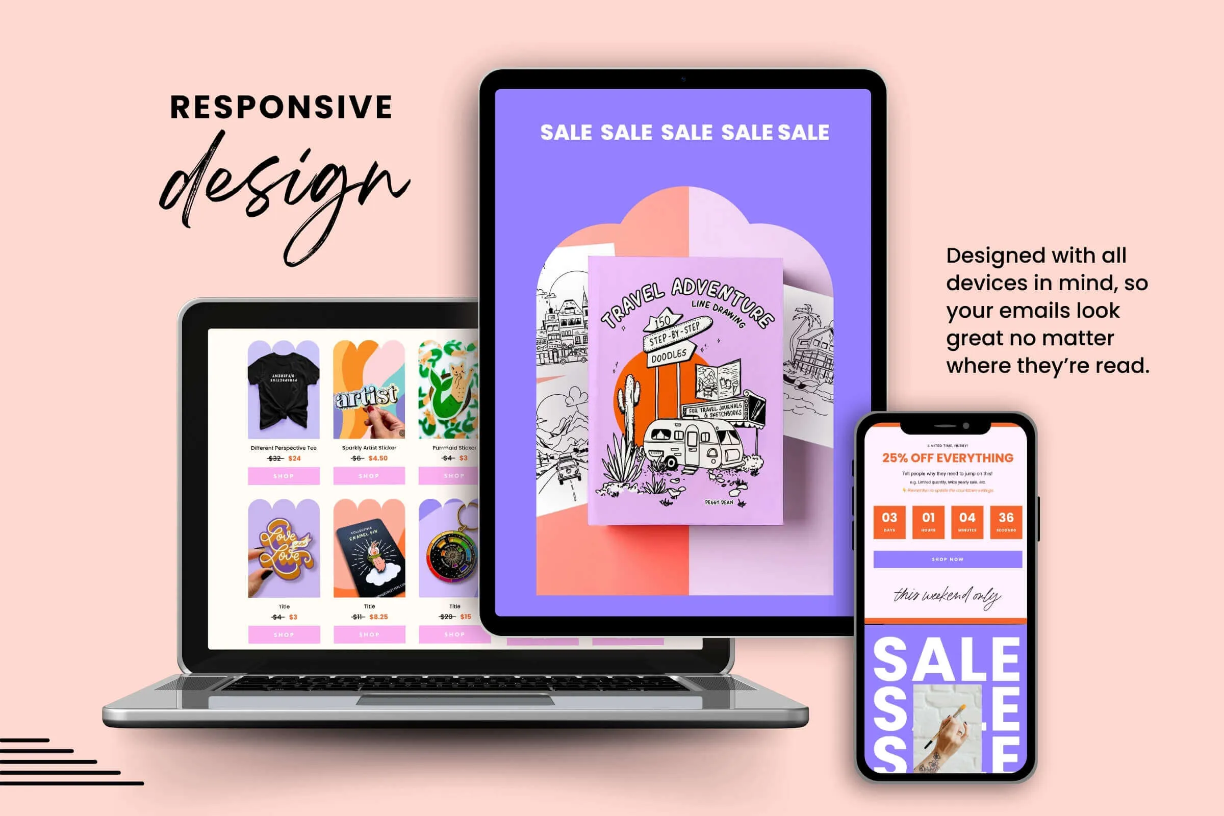 Colorful Flodesk Email Template Sale Announcement - Candyjay