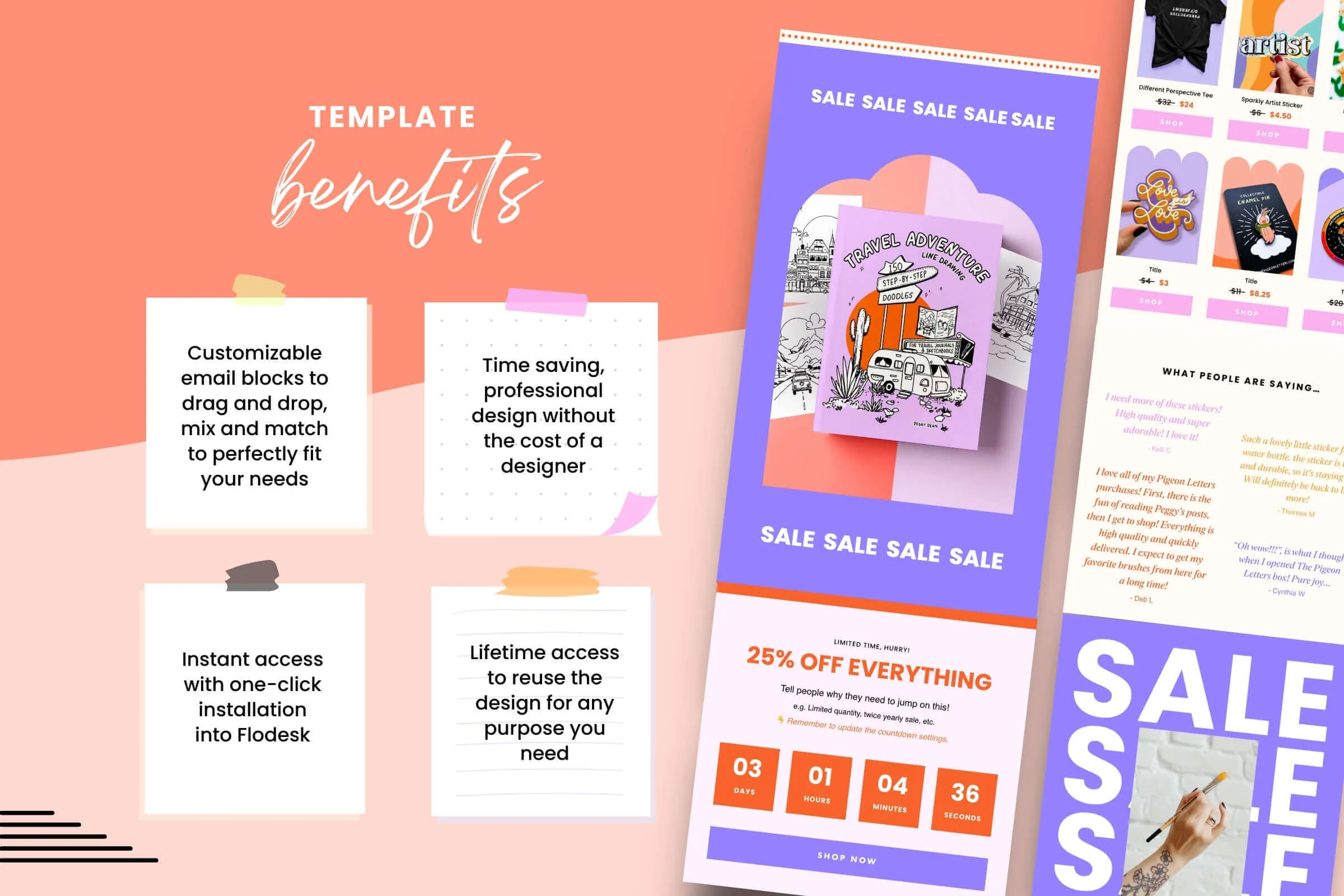 Colorful Flodesk Email Template Sale Announcement - Candyjay