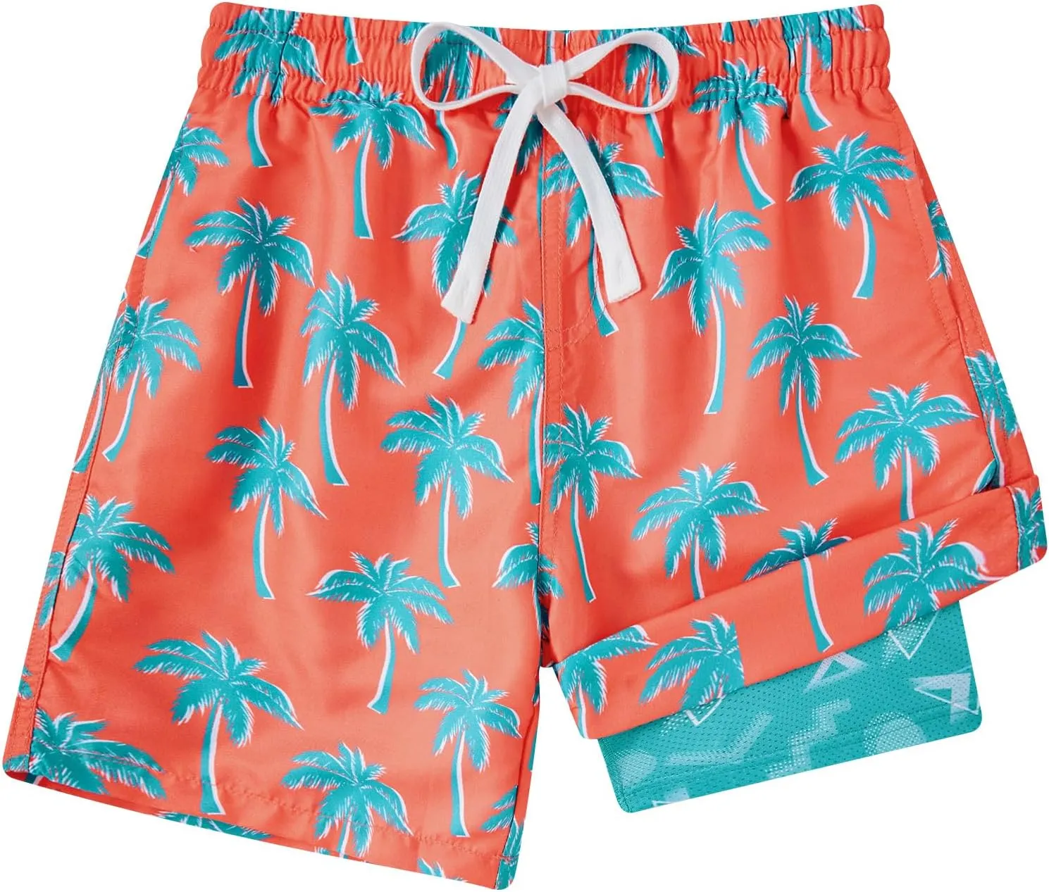 Cozople 7-20T Boys Swim Trunks with Compression Liner Big Boys Quick Dry Bathing Suit Stretch 2 in 1 Beach Swimming Shorts