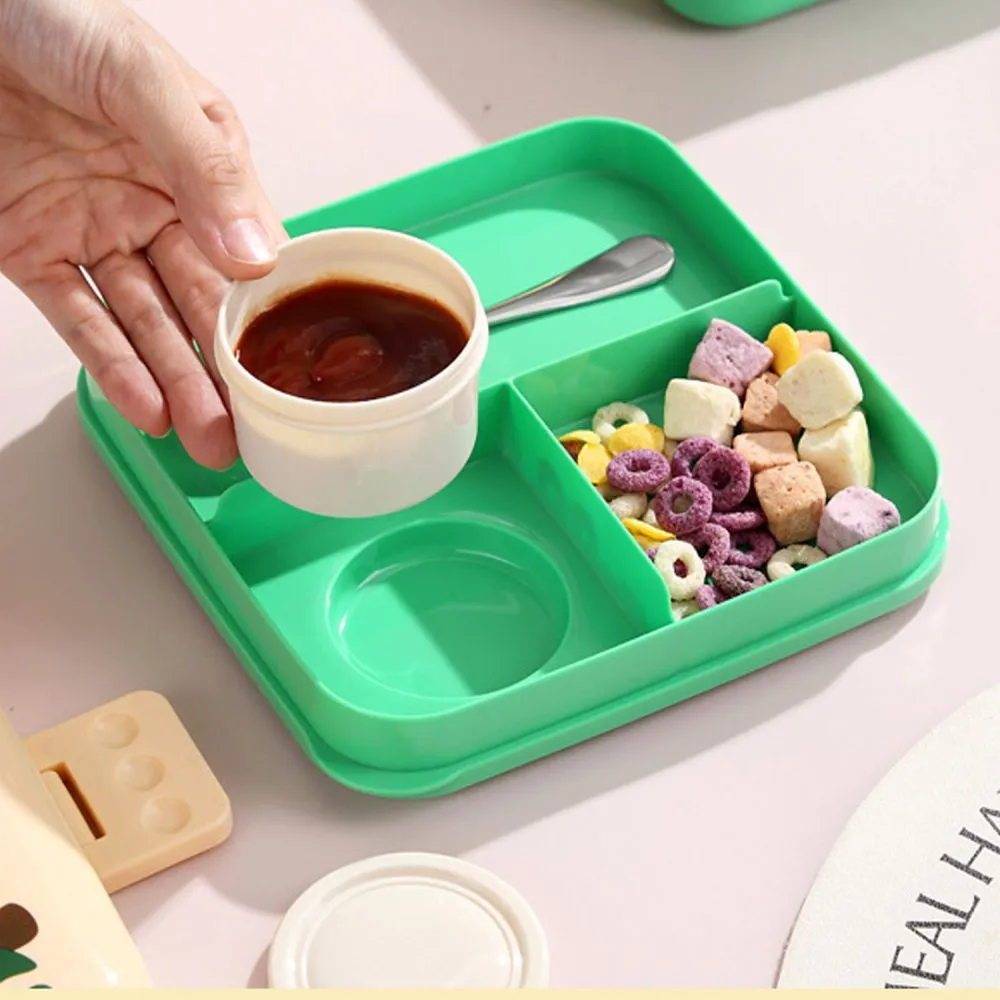 Cream Toucan 2 decker Tiffin/ Lunch and Snack Box for Kids