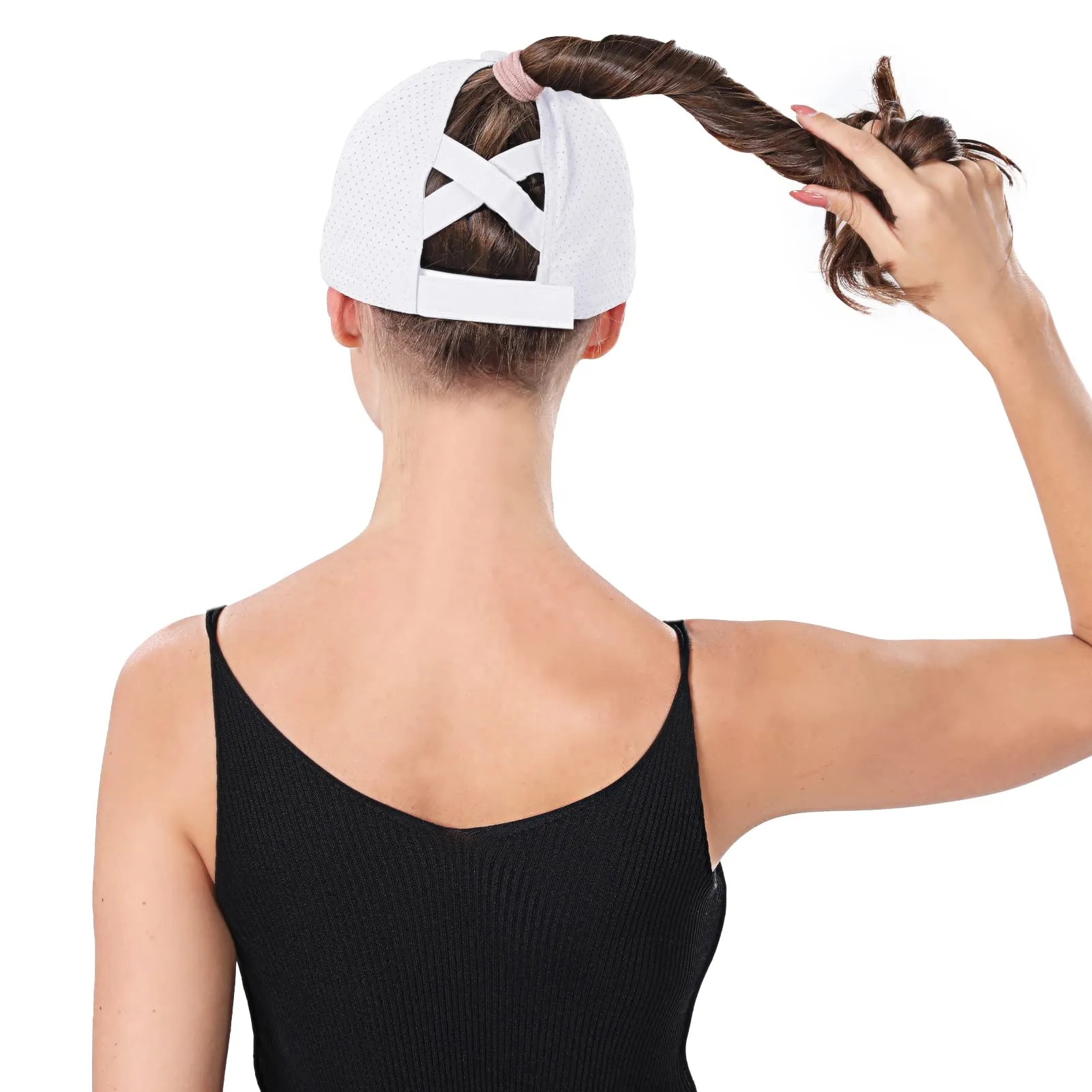 Criss Cross Ponytail Hats for Women Baseball Cap