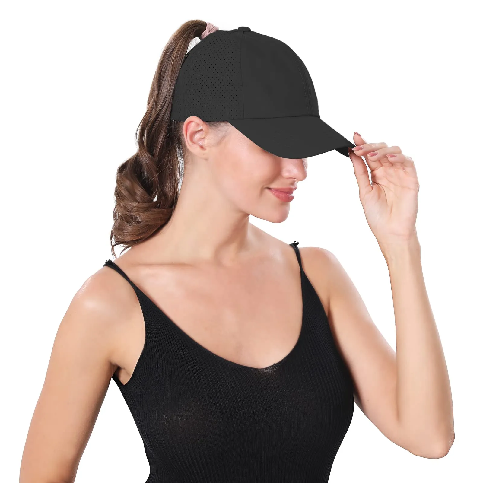 Criss Cross Ponytail Hats for Women Baseball Cap