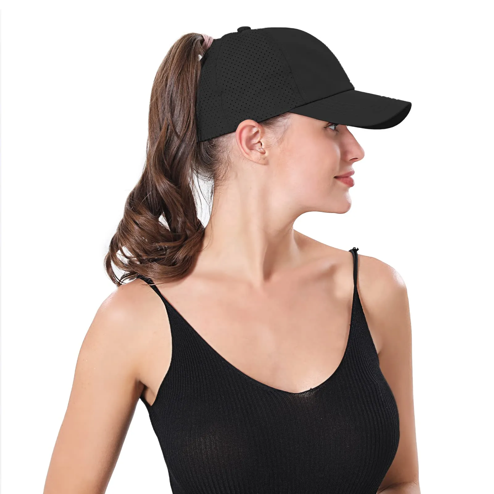 Criss Cross Ponytail Hats for Women Baseball Cap