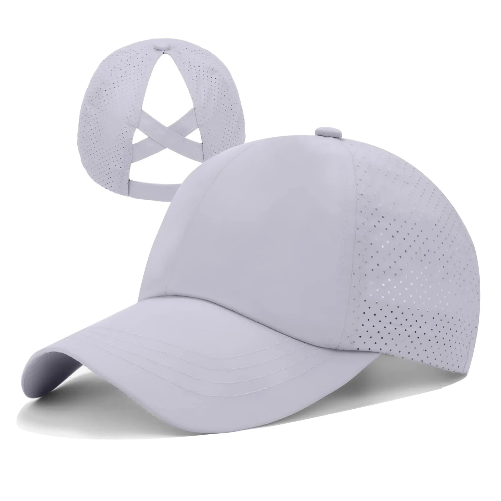Criss Cross Ponytail Hats for Women Baseball Cap