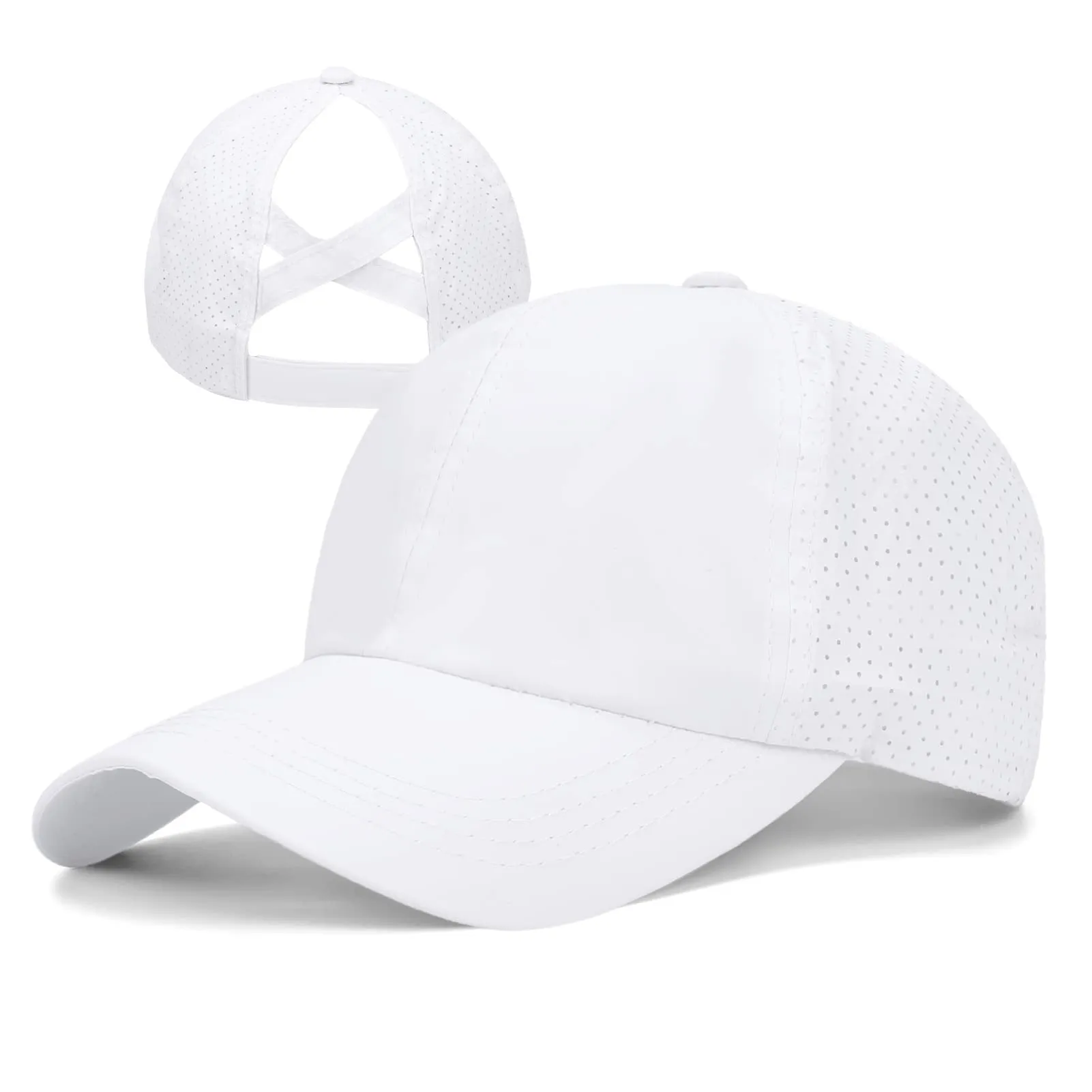 Criss Cross Ponytail Hats for Women Baseball Cap
