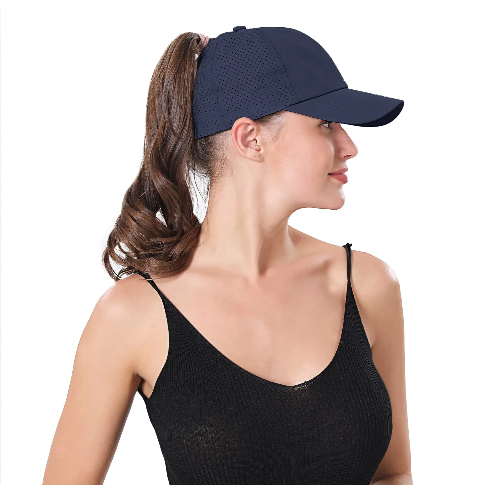 Criss Cross Ponytail Hats for Women Baseball Cap