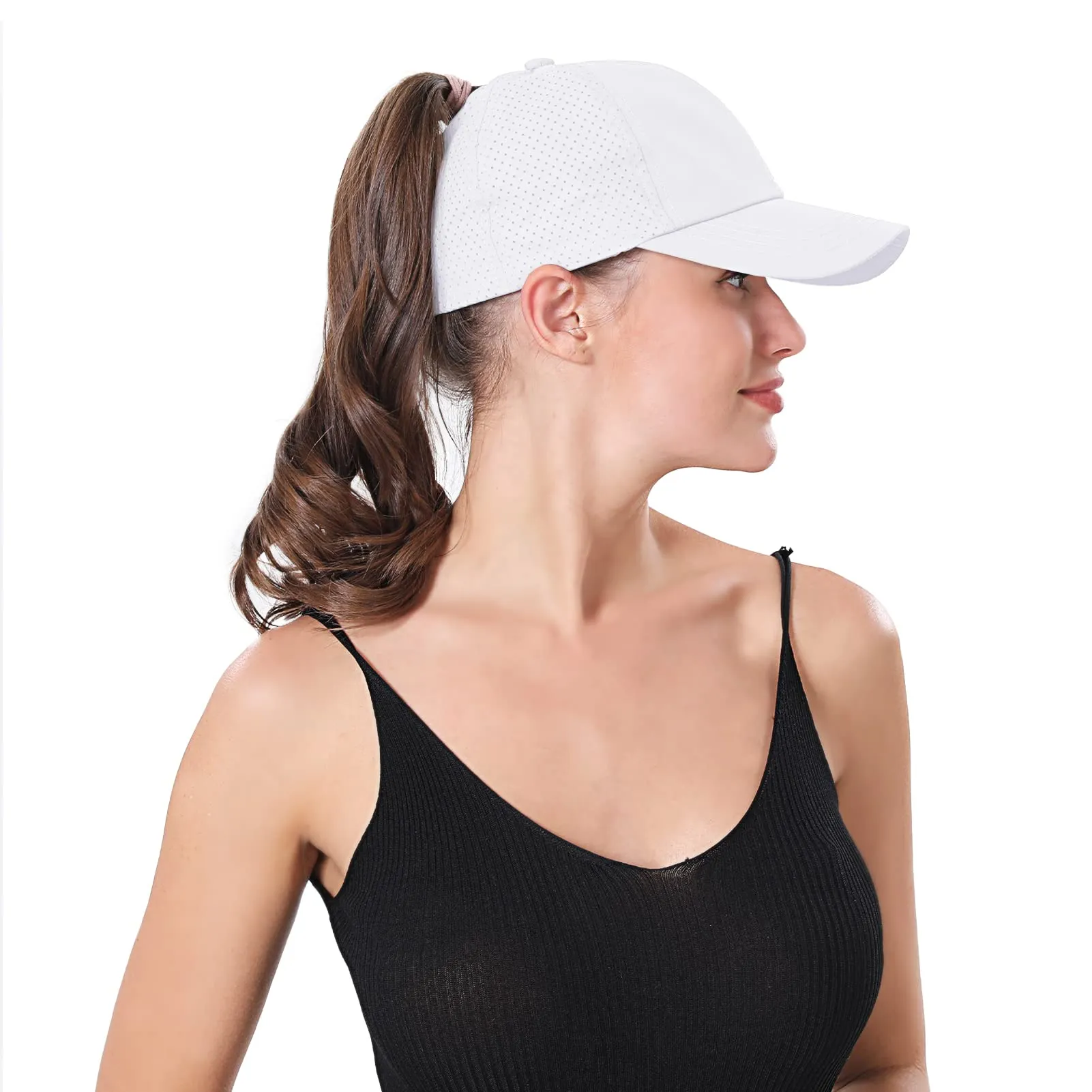 Criss Cross Ponytail Hats for Women Baseball Cap