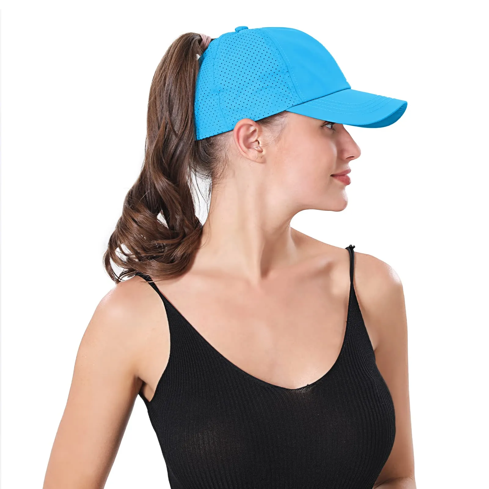 Criss Cross Ponytail Hats for Women Baseball Cap