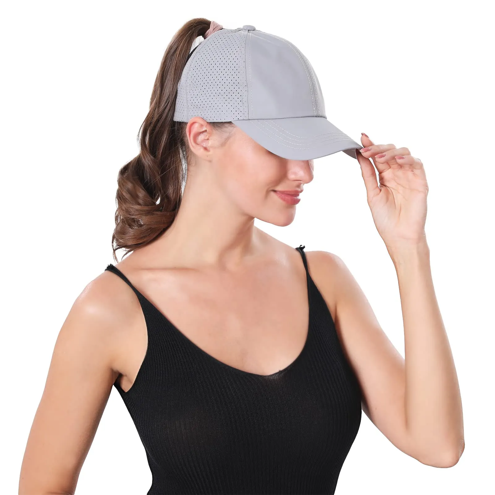 Criss Cross Ponytail Hats for Women Baseball Cap