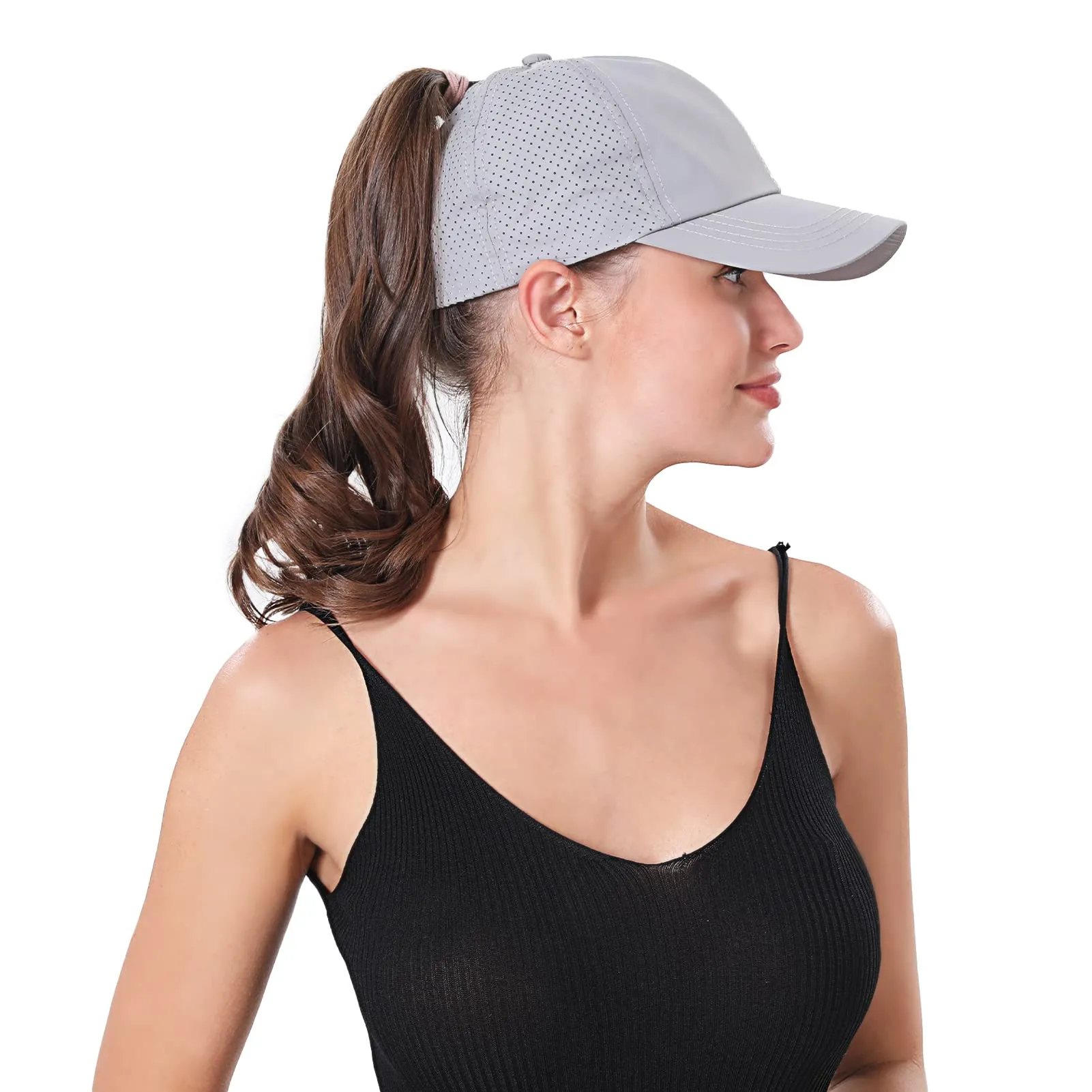 Criss Cross Ponytail Hats for Women Baseball Cap