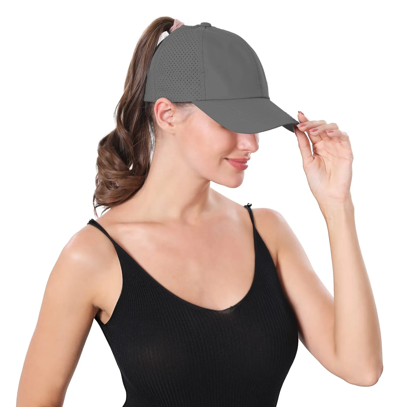 Criss Cross Ponytail Hats for Women Baseball Cap