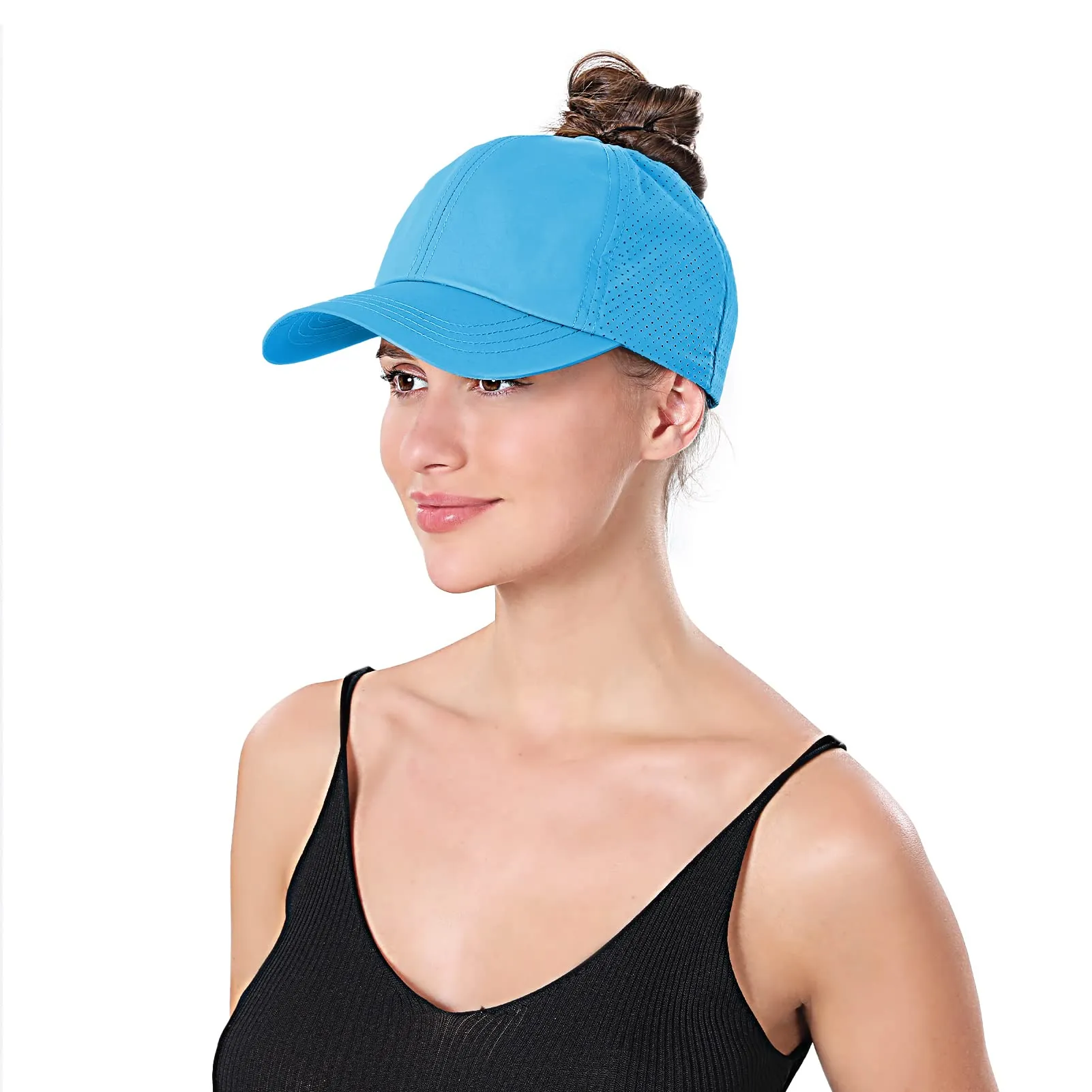 Criss Cross Ponytail Hats for Women Baseball Cap