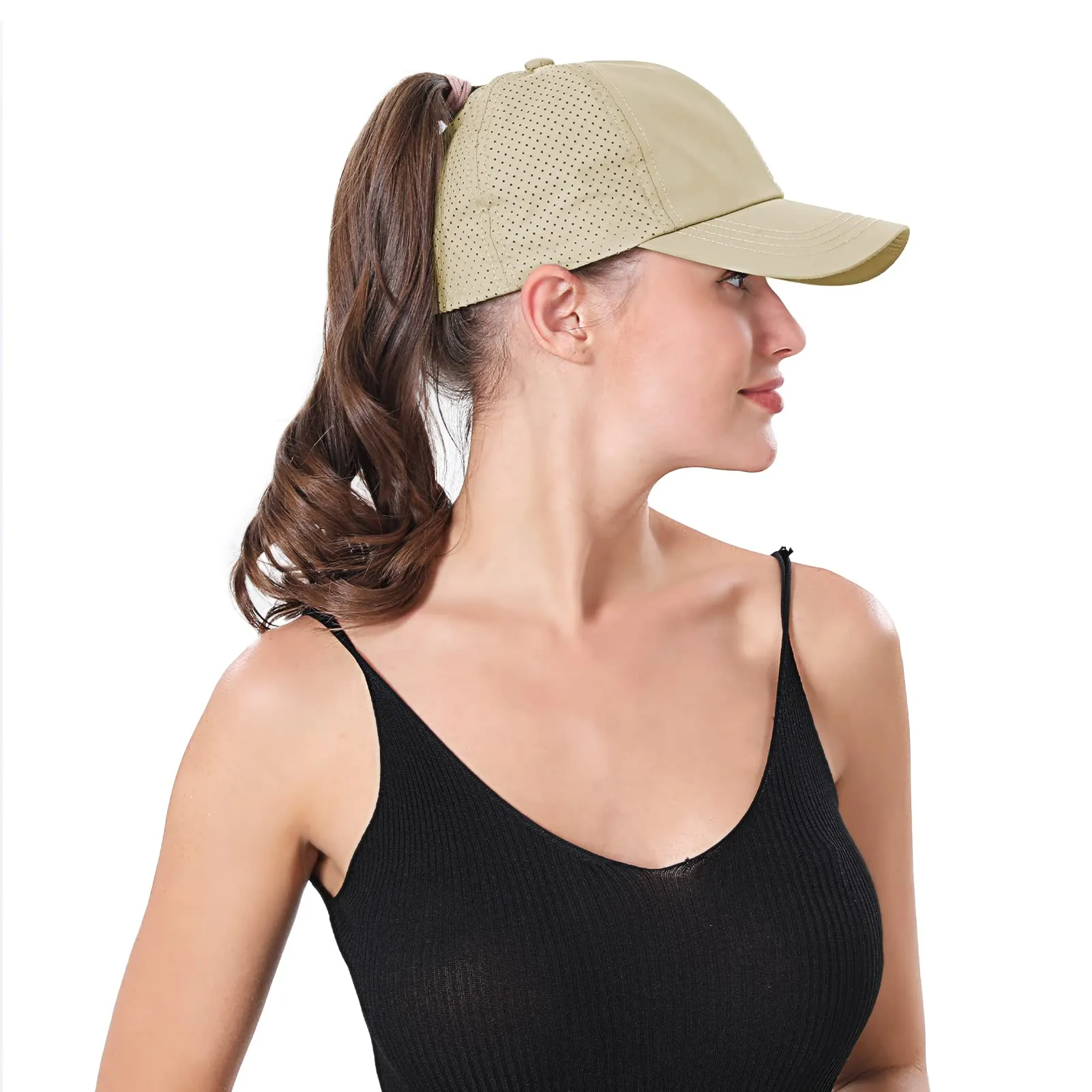 Criss Cross Ponytail Hats for Women Baseball Cap