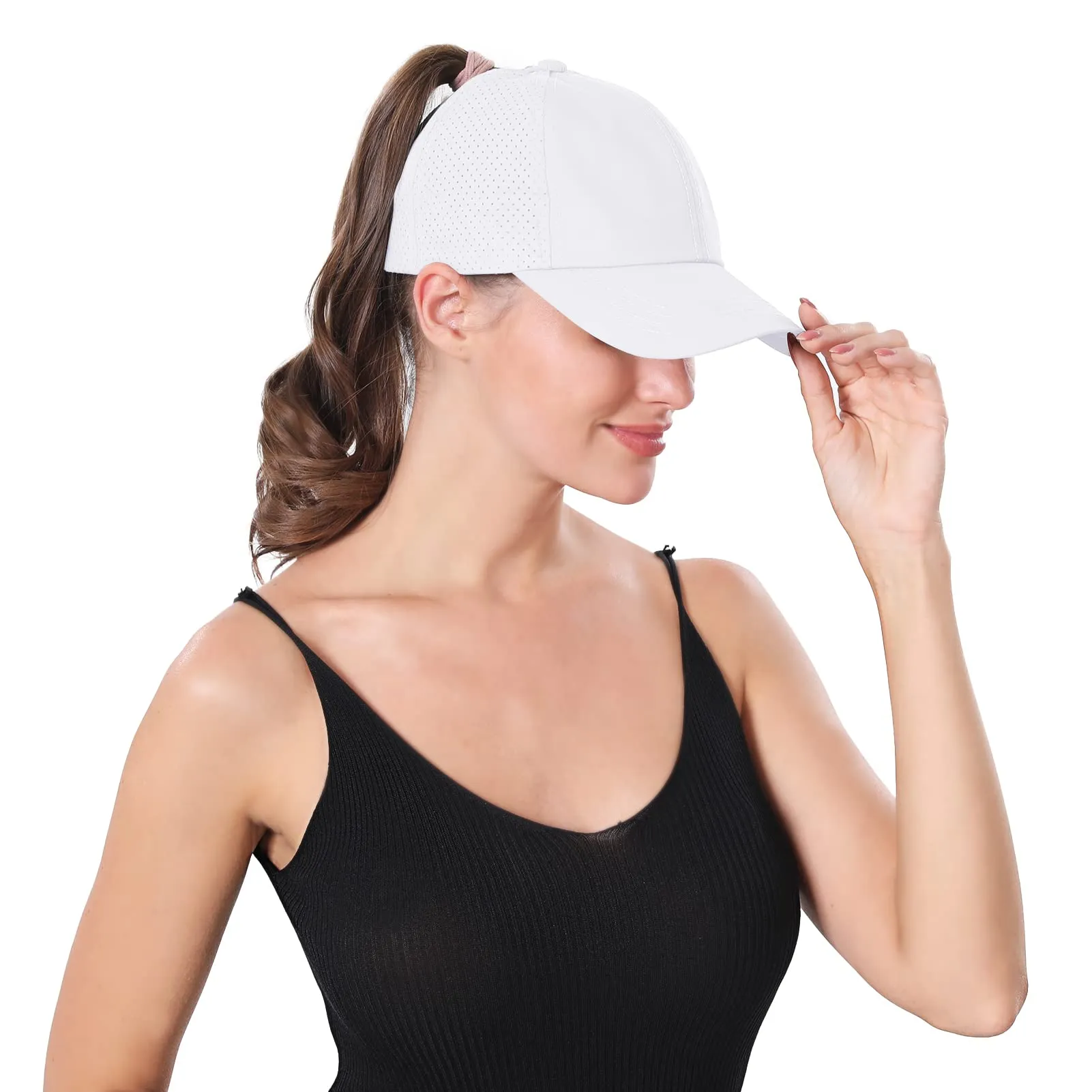 Criss Cross Ponytail Hats for Women Baseball Cap