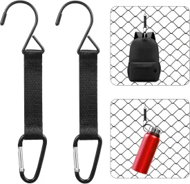 Fence Hooks for Bat Bags and Water Bottle, Hanging Buckles, Fence Clips for Backpacks, Metal Hanging Hooks for Baseball Tennis Softball Football Bag Outdoor Sports