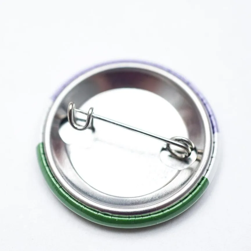 Genderqueer pride flag button