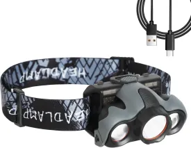 Head Lamps LED Rechargeable Super Bright with 6 Lighting Modes, 7 LEDs, Flashlight Headlamps, Headlights for Head, High Elastic Nylon Headband, Perfect for Running Headlamp Use