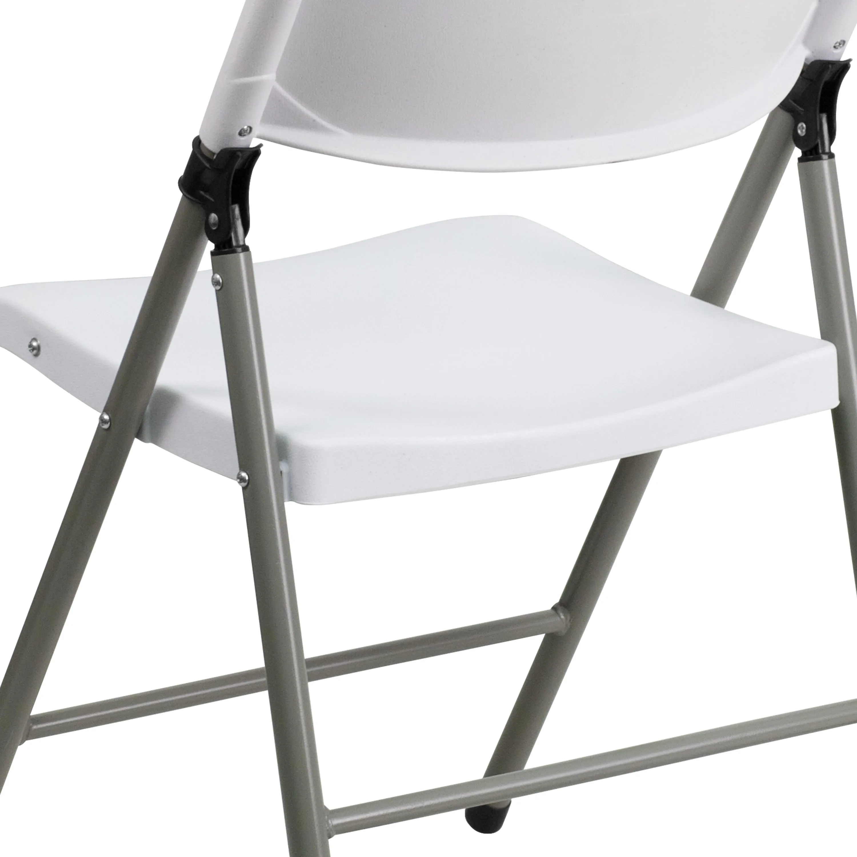 HERCULES Series 330 lb. Capacity Plastic Folding Chair with Gray Frame