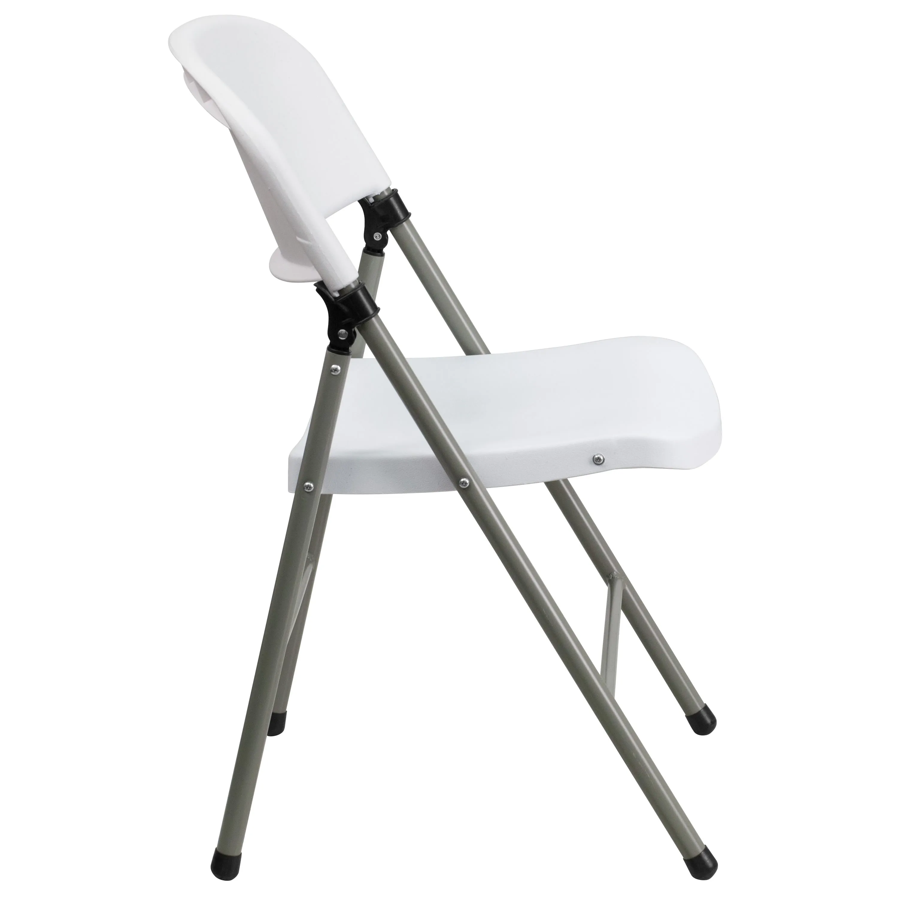 HERCULES Series 330 lb. Capacity Plastic Folding Chair with Gray Frame