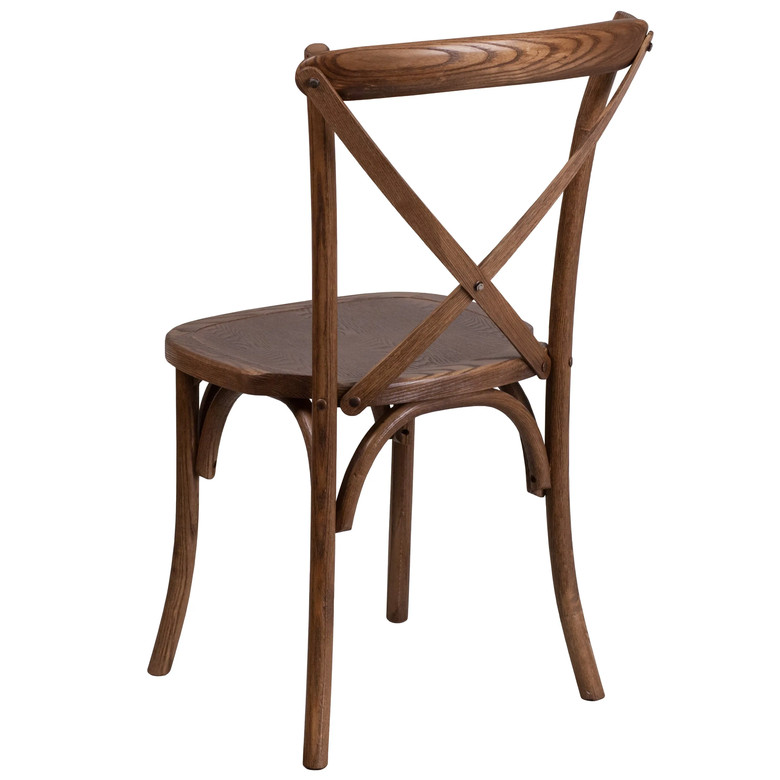 HERCULES Series 9' x 40'' Folding Farm Table Set with 8 Cross Back Chairs and Cushions