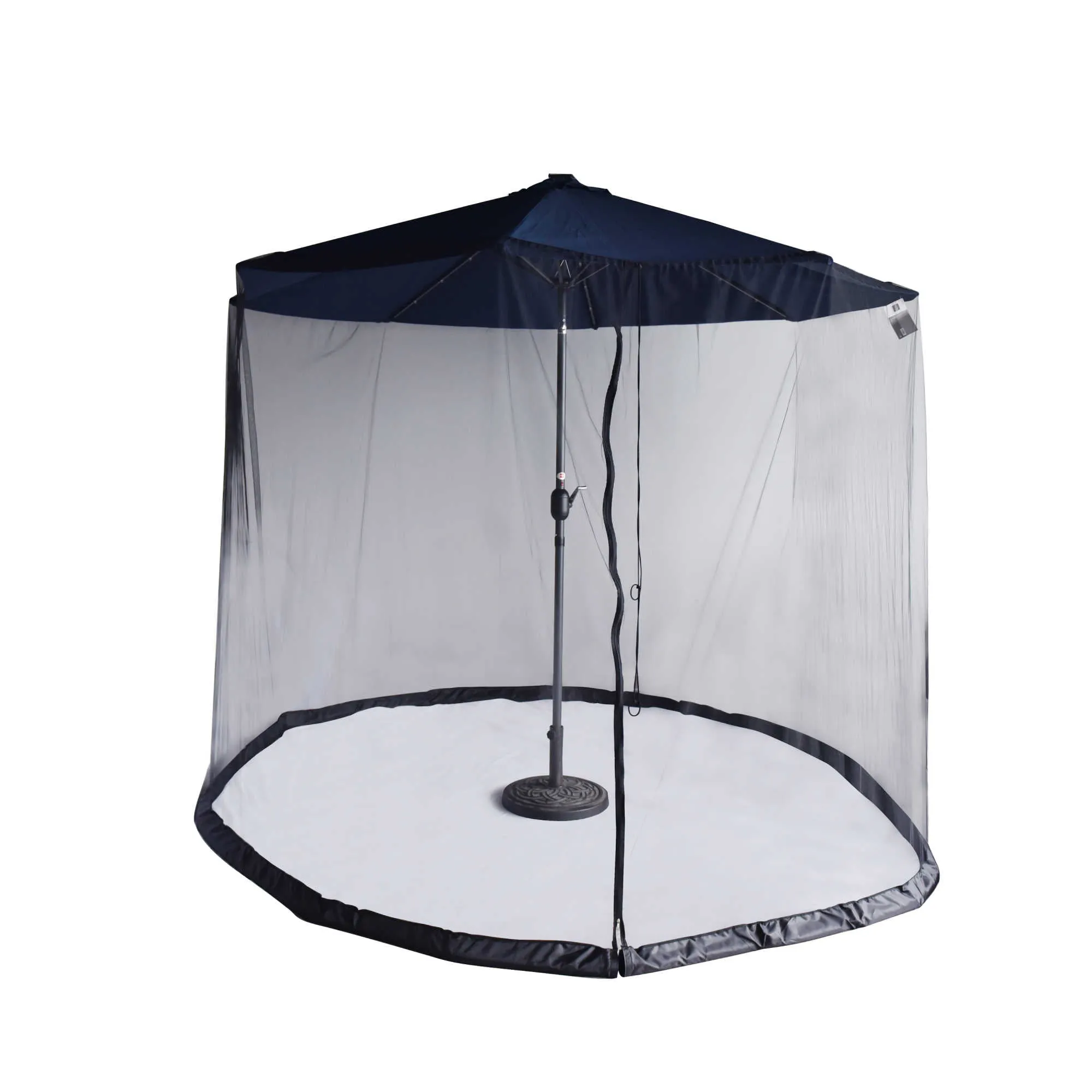 Insect Repellant All-Weather Outdoor Umbrella Bug Screen - Black