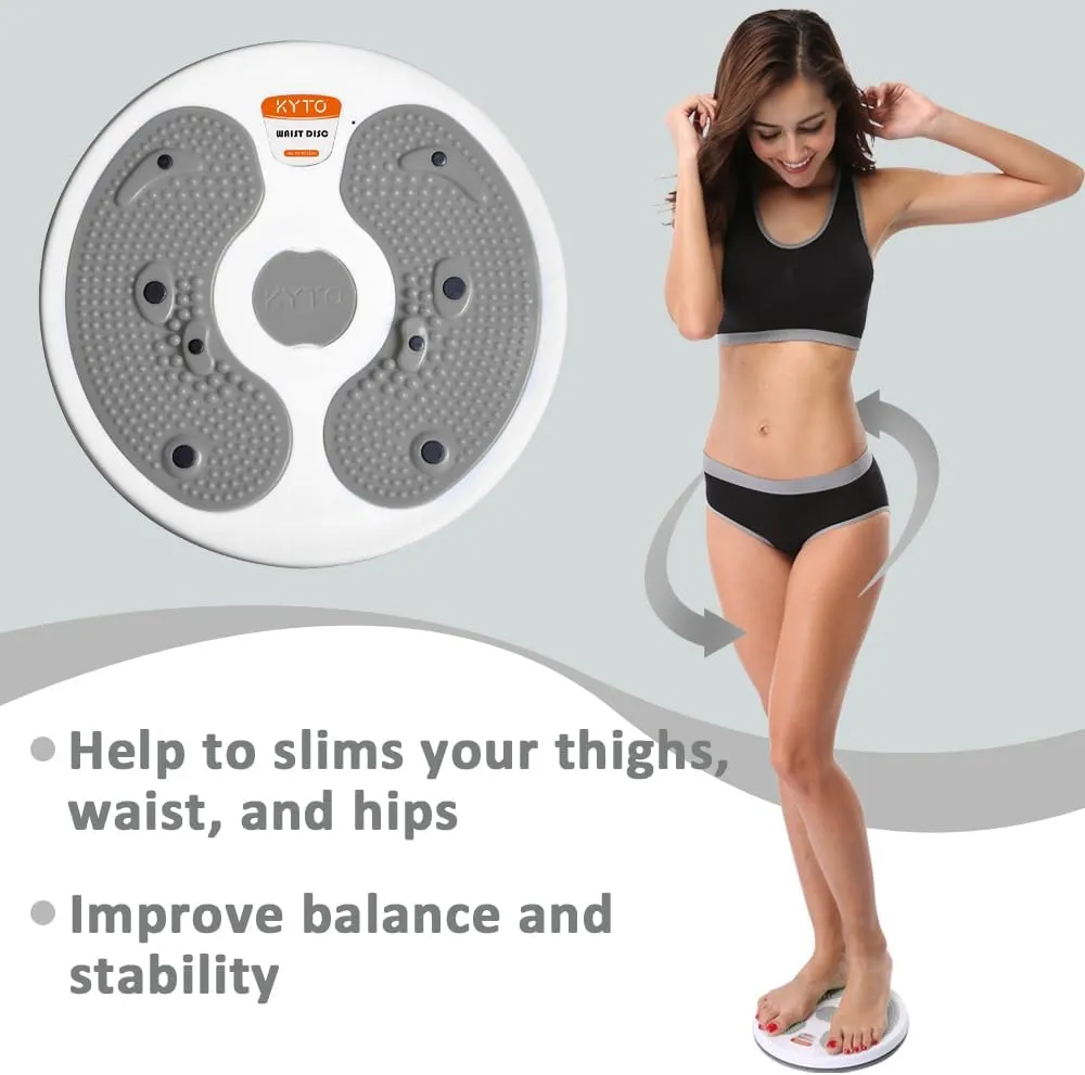 KYTO Waist Twister Disc, Waist Twist Board for Exercise Twisting Waist Disc with Counter Waist Twister for Women Belly Fat Body Shaping Fitness Twister Machine with Massage Foot Sole
