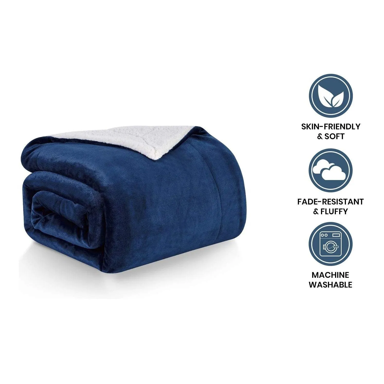 Lightweight Super Soft Cozy Sherpa Fleece Throw Blanket
