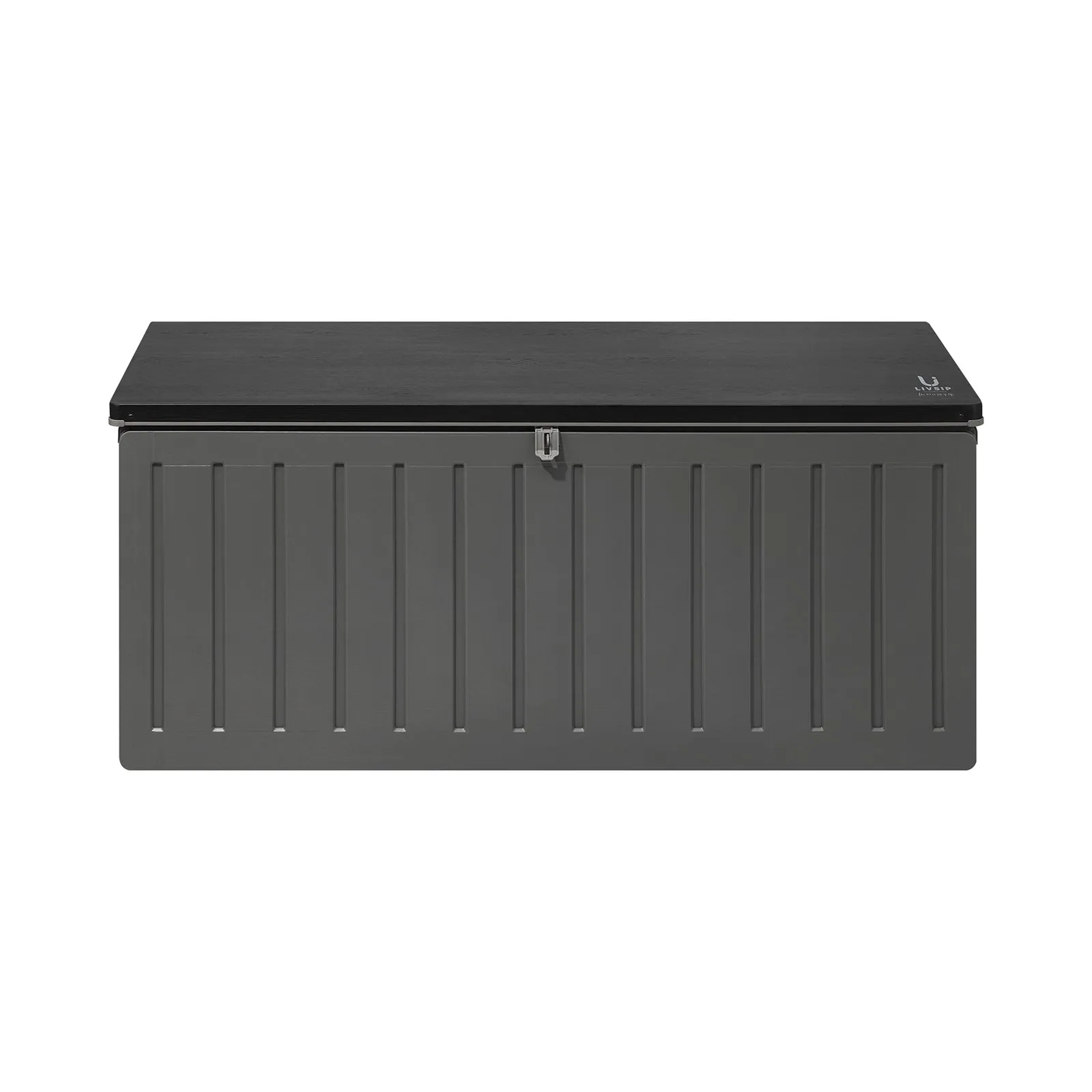 Livsip Outdoor Storage Box Bench 490L Cabinet Container Garden Deck Tool Grey