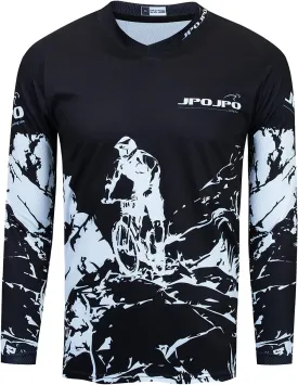 Men's Mountain Bike Jersey Long Sleeve Off-Road Clothing Downhill&Motocross Shirts Breathable/Moisture-Wicking Tops