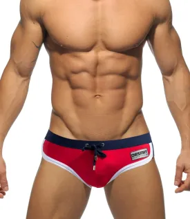 MIZOK Men's Quick Dry Swim Briefs Bikini Swimsuit Board Shorts with Adjustable Drawstring