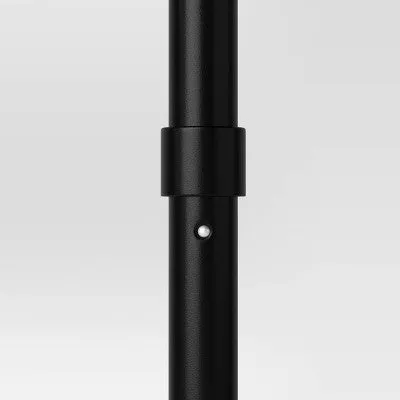 New - 6' Round Outdoor Patio Market Umbrella Black with Black Pole - Room Essentials