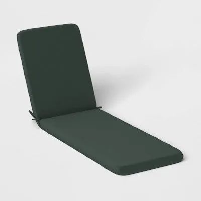 New - 78"x22" Outdoor Chaise Lounge Cushion Fern Shower Green - Room Essentials: Water-Resistant Patio Comfort