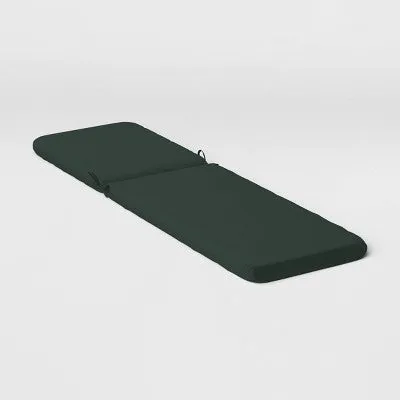 New - 78"x22" Outdoor Chaise Lounge Cushion Fern Shower Green - Room Essentials: Water-Resistant Patio Comfort