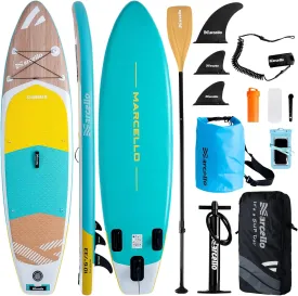 Paddle Board, Inflatable Stand Up Paddle Board10.6'33"6" Ultra-Light SUP Board with Hand Pump, Leash, Repair Kit, Waterproof Phone Case and Backpack