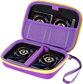 ProCase Collectible Trading Card Case, Hard Travel Carrying Storage Box Holds 300  Cards for MTG, TCG, Yu-Gi-Oh, Lorcana, Holder Organizer with Removable Divider and Multiple Color Options -Purple